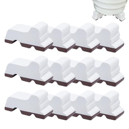 AHANDMAKER 12Pcs Resin Pot Feet for Outdoor Planters Handmade Elevator Plant Feet Frost Proof Lifters for Flower Pots Terracotta Planter Decoration 2.91x1.24x1.46in