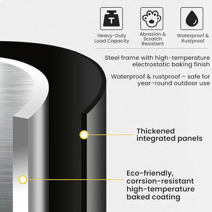 Thickened Metal Planter Box, Heavy-Duty, Drainage Holes & Raised Bottom