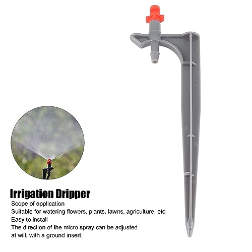 Garden Irrigation System, 20Pcs/Bag Irrigation Dripper with Ground Insert Fruit Tree Drip Irrigation Emitters for for 1/4" Drip Irrigation Tubing(360 Degree with Plunger) - size: 360 degree with plunger