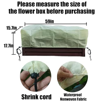 EJW Planter Cover, Plant Covers Freeze Protection,4 Pack 59"*17.7"x15.7" Planter Covers for Winter, Frost Cloths for Outdoor Plants, Raised Bed Covers for Winter. - size: 4PCS-59*17.7*15.7(inch)
