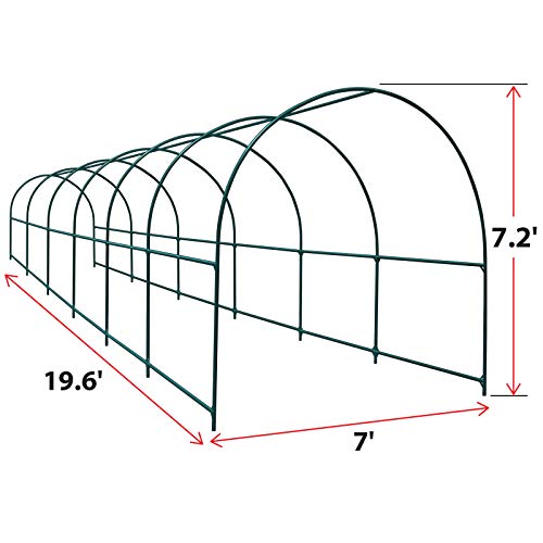 YardGrow Large Garden Support Arch Frame Climbing Plant Arch Arbor for Various Climbing Plant Roses Vines Birthday Wedding Party Decoration Pergola Frame (19.6 x 7 x 7.2ft) - size: 19.6 x 7 x 7.2ft