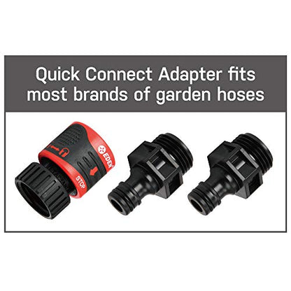 Eden 94125 Adjustable 4-Way Mini Turbo Oscillating Sprinkler W/Quick Connect Starter Set, 16 Nozzle, Covers up to 4,069 sq. ft. Heavy Weight Base - style: Classic