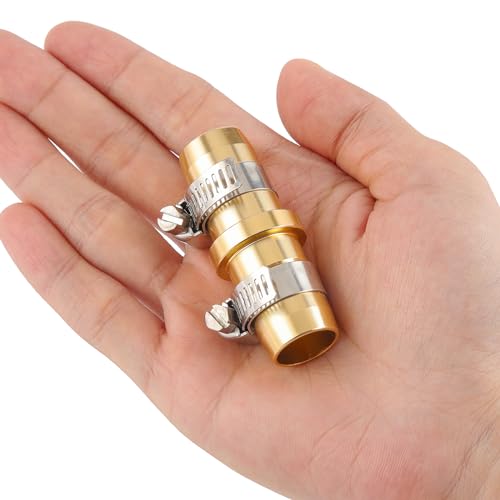 2 Pack Garden Hose Connector Repair Mender Kit with Stainless Clamp,Fits 3/4"-5/8" Water Hose Repair Fitting - size: 2-Set