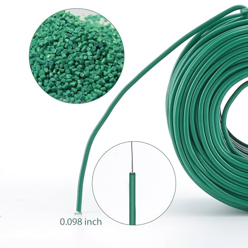 YDSL 100 Feet Soft Tie for Plants, 3 Pack Green Twist Garden Ties Gardening Supplies for Supporting Climbing Plants, Tomatoes, Vegetables, (Diameter - 2.5MM) - size: 300feet