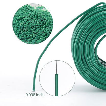 YDSL 100 Feet Soft Tie for Plants, 3 Pack Green Twist Garden Ties Gardening Supplies for Supporting Climbing Plants, Tomatoes, Vegetables, (Diameter - 2.5MM) - size: 300feet