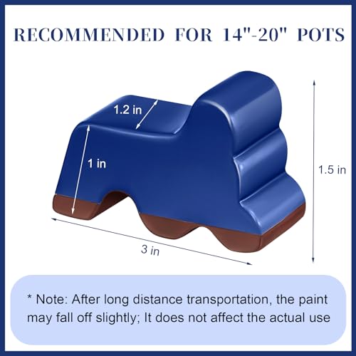 Kigeli 12 Pcs Resin Pot Feet for Outdoor Planters Frost Proof, Royal Blue - color: Royal Blue