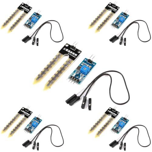 5pcs Soil Moisture Sensor LM393, DIY 3.3V-5V Hygrometer Module for Arduino Automatic Watering System Robot Smart car
