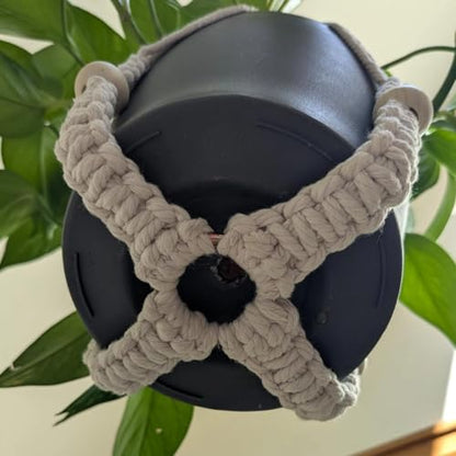 2 Pack Macrame Plant Hanger, 36 in Ivory Hanging Planter Holder