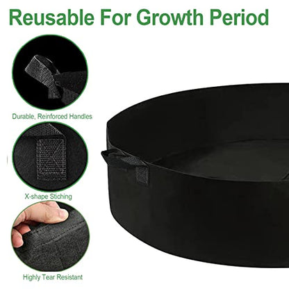 ZtohPyo 50 Gallon Plant Grow Bags, Large Fabric Raised Garden Bed with Handles, Durable Garden Beds Planters Aeration Gardening Container to Grow Vegetables for Outdoor Plants - size: 1-pack 50 Gallon