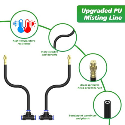 360° Adjustable Drip Irrigation System - Garden Watering System 50FT with 15 Nozzles, Drip Irrigation Kit for Garden, Yard, Lawn, Greenhouse, Plants, 5/16 inch Hose - size: 50FT