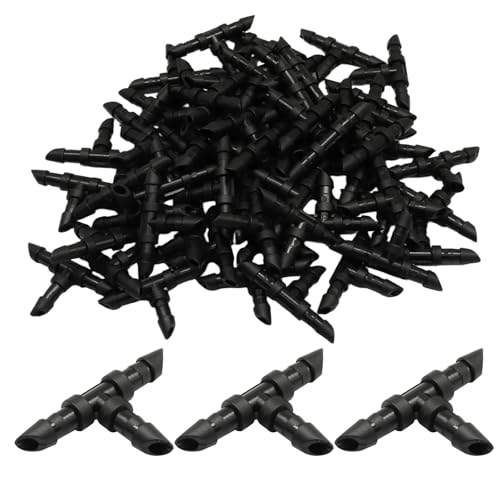 Drip Irrigation Tee Fittings Kits, 120 Pieces, 1/4 Inch - size: Tee