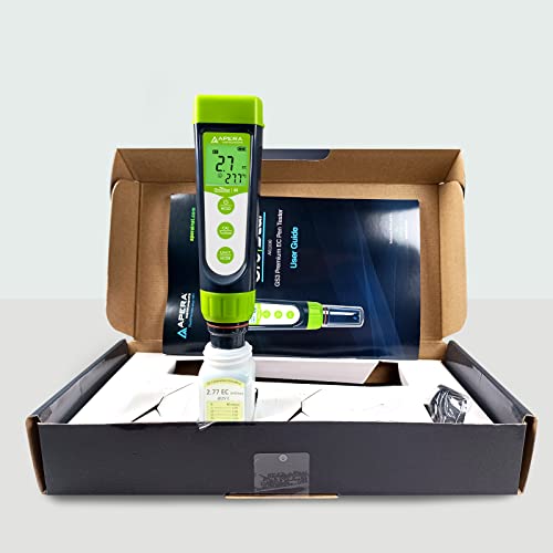 Apera Instruments AI103G GroStar Series GS3 EC/500ppm/700ppm Pen Tester Kit with Replaceable Titanium EC Probe for Hydroponics Water Quality Testing, Gen II - style: EC/ppm