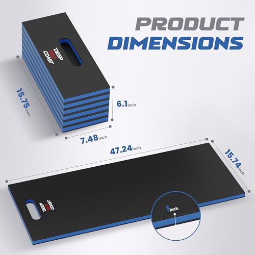 Folding Kneeling Pad, 47 x 15.8 Inch - color: Blue