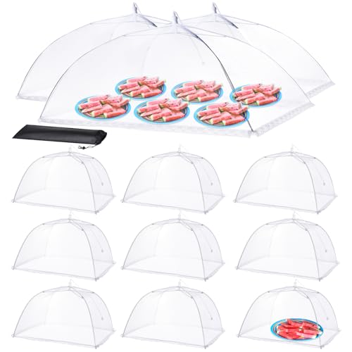 Food Covers for Outside Mesh, Food Nets for Outdoors, 12 Pack - size: 12 PACK (3*XXL+9*L)