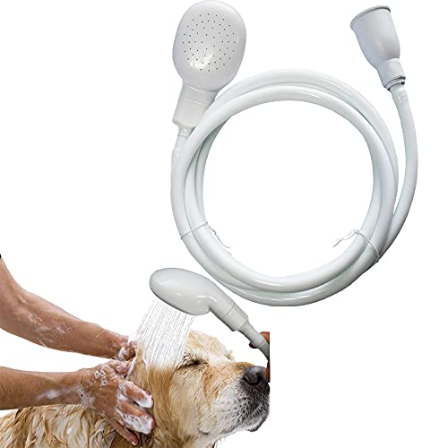 2m/6.56ft Pet Sink Spray Hose Portable Garden/Tub Faucet Sprayer Handheld Hose Faucet Shower for Bathing Baby,Pets,Washing Hair,Rinsing Vegetables - color: White - 2m/6.56ft