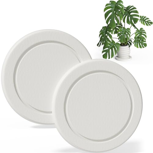 Diatomaceous Earth Plant Saucer, Round Pot Saucers, 2 Pcs 12 Inch - color: 2pcs White Large