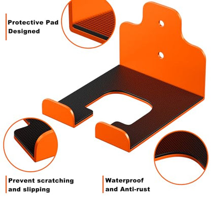 JNIHEEP Garage Organizer Trimmer Rack,Garden Power Tool Hanger,2Pack,Orange - color: Orange 2 Packs