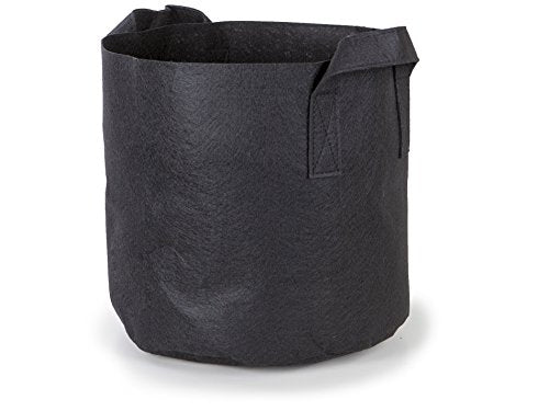 247Garden 5-Pack 7-Gallon Aeration Fabric Pot/Plant Grow Bag w/Handles (260 GSM, Black, 12H x 13D) - color: Black, size: 7 Gallon