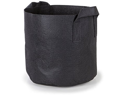 247Garden 5-Pack 7-Gallon Aeration Fabric Pot/Plant Grow Bag w/Handles (260 GSM, Black, 12H x 13D) - color: Black, size: 7 Gallon