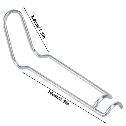 Fdit 30Pcs Stainless Steel Plant Support Spring Clip Greenhouse Spring Fixing Clamps for Home Garden (1#)
