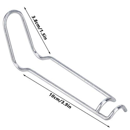 Fdit 30Pcs Stainless Steel Plant Support Spring Clip Greenhouse Spring Fixing Clamps for Home Garden (1#)