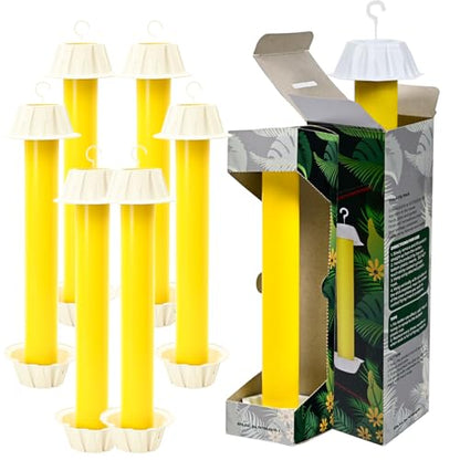Gideal 6-Pack Yellow Sticky Traps for Indoor/Outdoor Use, Gnat Trap for Flying Plant Insect - size: 6 Pack