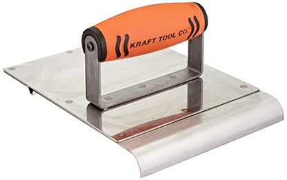 Kraft Tool CF046PF Stainless Steel Hand Edger/Groover 1/2-Inch Radius with ProForm Handle, 6 x 8-Inch,Multi