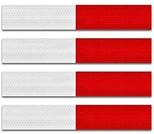 Reflective Tape ，Reflective Tape for Trailers， 2”x12'', 20pack Waterproof Self Adhesive Auto Truck Safety Reflector Strips Hazard Caution Warning Sticker for Road Signs, Trucks, RVs, Cars - 20 pack1 - size: 20 Pack