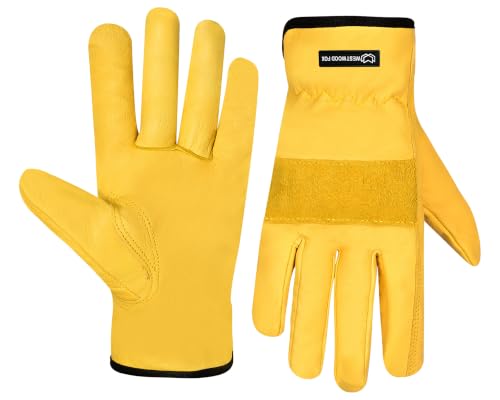 WESTWOOD FOX Safety Work Glove for Men and Women, Tough Leather Gardening Gloves, Anti-Slip Heavy Duty Rigger Work Gloves. - size: Small