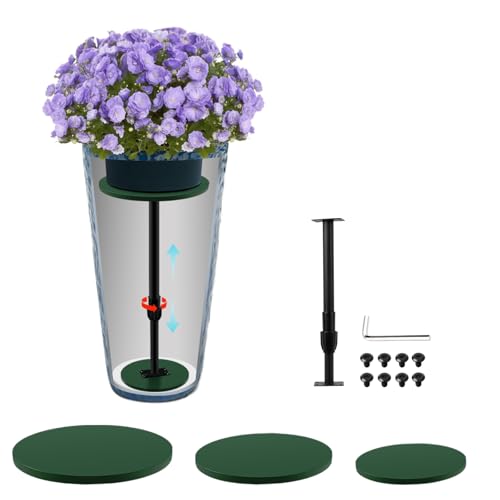 Axcoix Plant Risers for Inside Pots, 17.5-32" Rise Wooden Planter Inserts - size: XL Tall Lift: 17.5-32" Rise - 1Pack