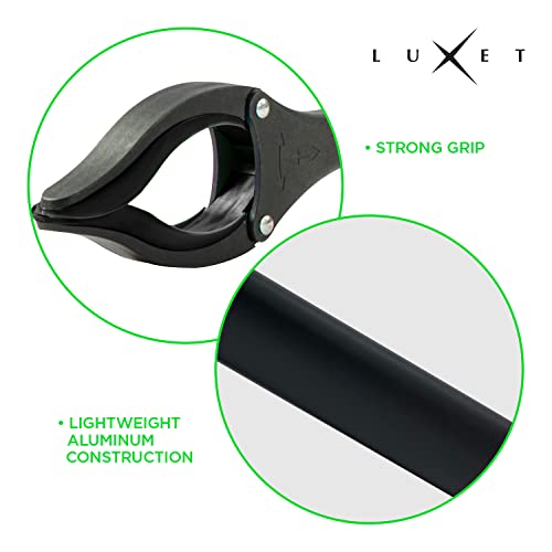 Grabber Reacher Tool - 2 Pack - Latest Version Long 19/32 Inch Foldable Pick Up Stick - Strong Grip Magnetic Tip Lightweight Trash Picker Claw Reacher Grabber Tool for Elderly Reaching, Luxet (Black) - color: Black