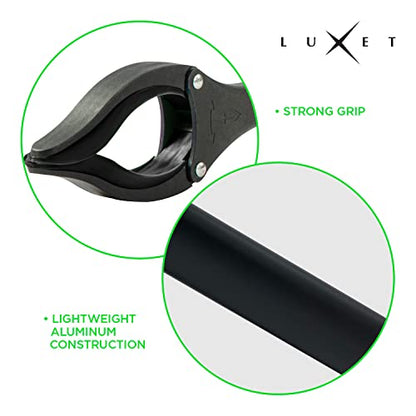 Grabber Reacher Tool - 2 Pack - Latest Version Long 19/32 Inch Foldable Pick Up Stick - Strong Grip Magnetic Tip Lightweight Trash Picker Claw Reacher Grabber Tool for Elderly Reaching, Luxet (Black) - color: Black