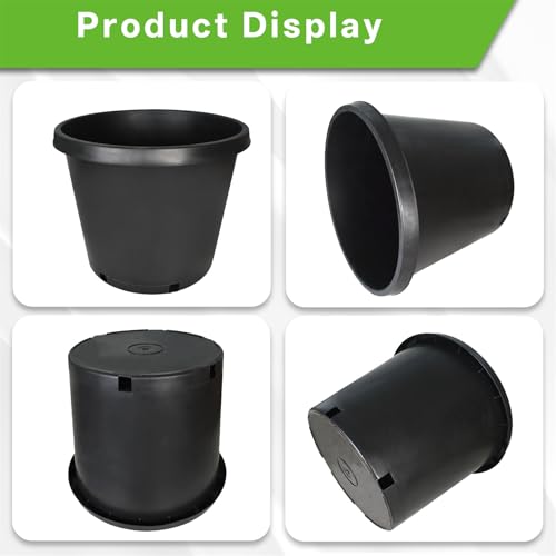 Nursery Pots with Drainage Holes Pack of 5 Pcs 15 Gallon and Plant Label Flexible Seedling Pots Seed Starting Planter for Indoor Outdoor Flowers Succulents Cactus - size: 5 Pcs 15 Gallon