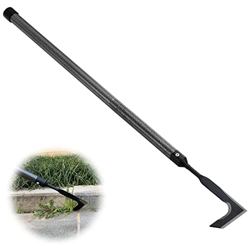 Lilyvane Crack Weeder for Crevice Weeds Weeding: 74” Long Handle, Heavy Duty Carbon Steel Weed Puller for Sidewalk Paver Deck Boards Weed Removal - size: 74"