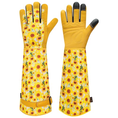 DLY Garden Gloves for Women,Gardening Gloves,Garden Gift for Lady,Yellow,S - color: Yellow, size: Small