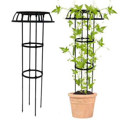 Quibbay 41.3 Inch Mushroom Top Garden Trellis for Climbing Plants, 1 Pack - style: 3 Floors-10*41IN