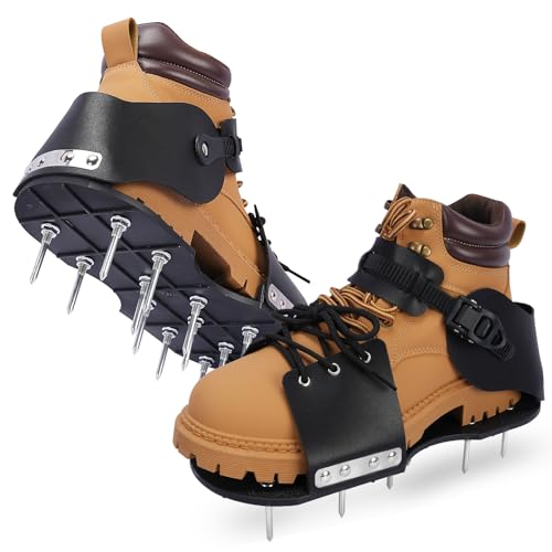 HFH Heavy Duty Lawn Aerator Shoes with Upgraded Ratcheting Buckles