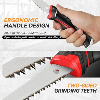 Auto Dynasty 6" Wallboard Jab Saw for Drywall, Sheetrock, Comfort Grip, Red - style: Wallboard Saw