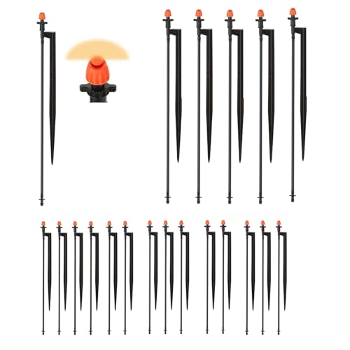 180 Degree Drip Irrigation Sprinkler Heads with 12 Inch Stakes 20 Set - size: 20 Set 180° Drip Emitters