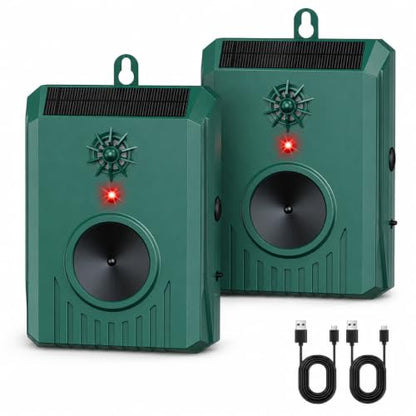 2026 Solar Ultrasonic Bird Repellent Devices Bird Repeller Outdoor Woodpecker Deterrent for House IP65 Waterproof Pigeon Repeller Animal Repellent for Outside Balconies Patio Porch Garden (2)