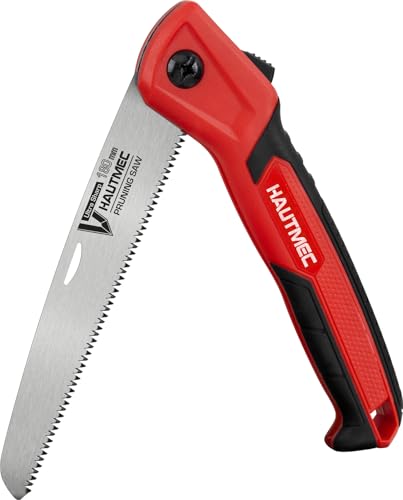 HAUTMEC 7" Folding Pruning Hand Saw for Tree, Garden & Camping