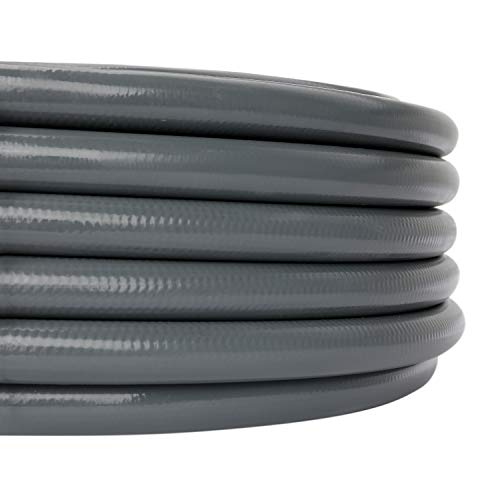 Worth 50 ft Gray PVC Garden Hose 5/8”, Male to Female Fittings - size: 5/8 in. x 50 ft.