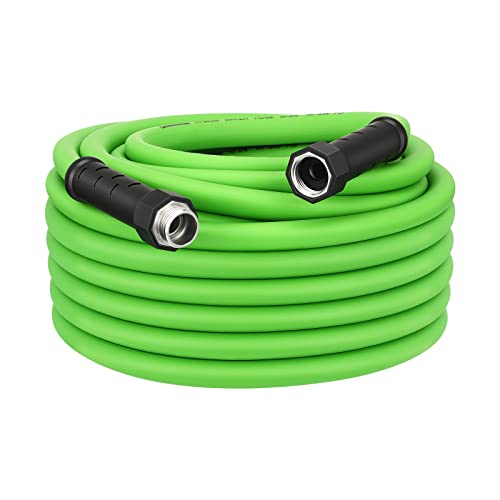 DEWENWILS Garden Hose 50 ft x 5/8", Water Hose with Swivel Handle, Heavy Duty, Lightweight, Flexible Hose for Plants, Car, Yard, 3/4 Inch Solid Fittings, Drinking Water Safe HHGH50A1 - color: Green, size: 50 ft