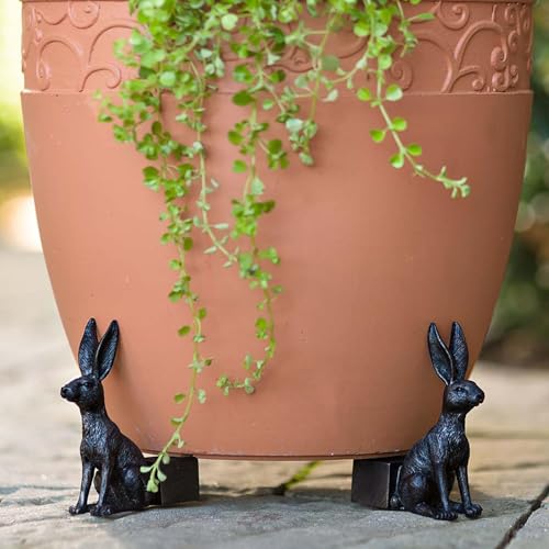 3PCS Resin Rabbit Pot Feet for Outdoor Planters Decorative Planter Feet