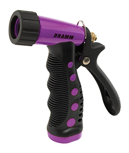 Dramm ColorStorm Premium Pistol Spray Nozzle – Heavy-Duty Adjustable Garden Hose Sprayer with Ergonomic Grip & Variable Water Patterns for Garden, Car, Deck, and Outdoor Cleaning – Berry - color: Berry, size: Pistol