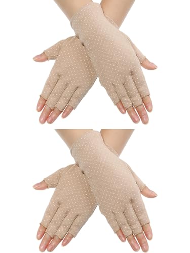 Maxdot Sun Gloves for Women UV Protection - color: Khaki