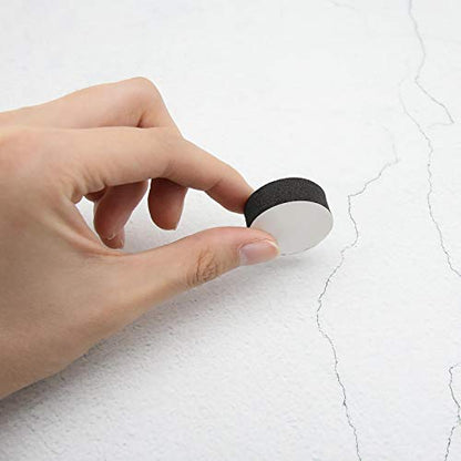 50Pcs Invisible Round Flower Pot Feet Mats Self-Adhesive EVA Plant Risers 30x11mm Non-Slip Black for Outdoor Indoor Plant Pots