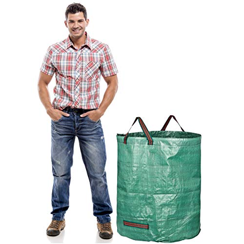 GardenMate 4-Pack 72 Gallons Reusable Garden Waste Bags (H30, D26 inches) - Yard Waste Bags - style: 4x 72 Gallons