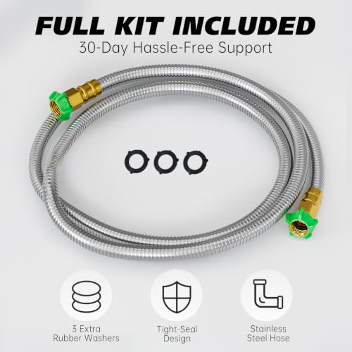 Short Garden Hose 2 ft, Female to Female Connector, Water Hose for Reel - size: 2FT