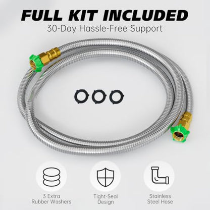 Short Garden Hose 2 ft, Female to Female Connector, Water Hose for Reel - size: 2FT